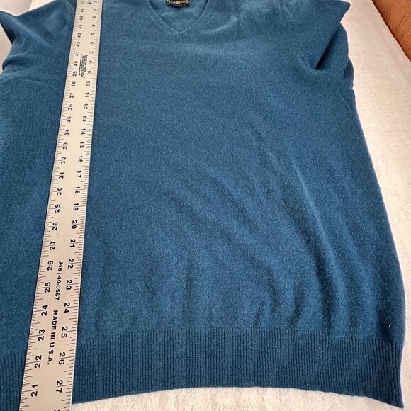 Club Room Mens XL Blue 100% Cashmere V-Neck Sweater Pullover Lightweight Casual - Picture 7 of 7